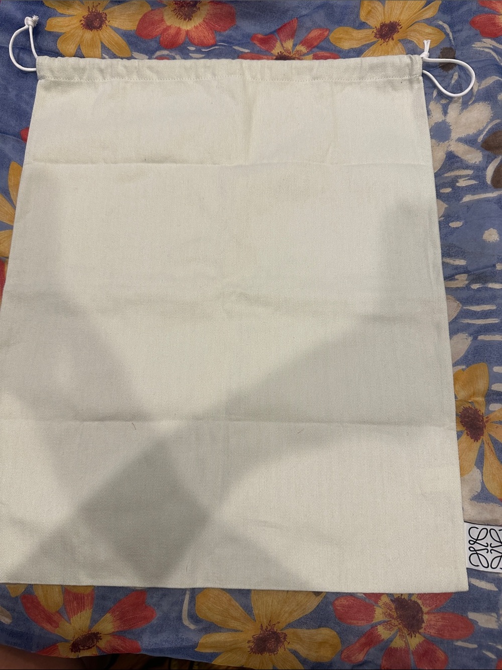 Loewe Cream Drawstring Dust Bag